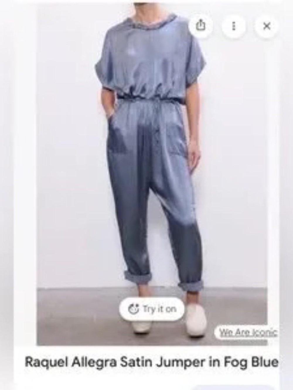 Silky blue Raquel Allegra size 1 Jumpsuit with Pockets